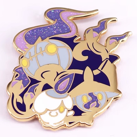 Pokemon Jewelry - Pokemon Litwick Lampent and Chandelure Enamel Pin